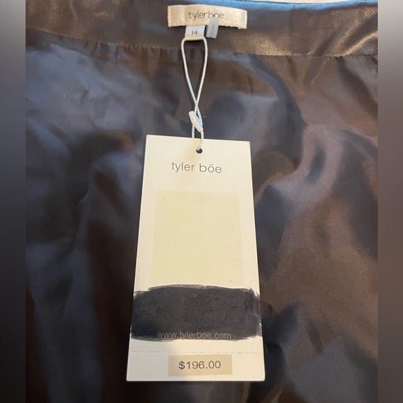 Chocolate brown Tyler Böe vegan leather wrap around skirt - Picture 3 of 4